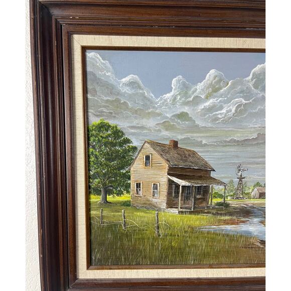 Vintage 1983 Original Signed Framed Oil Painting "After a Rain" - Picture 2 of 10